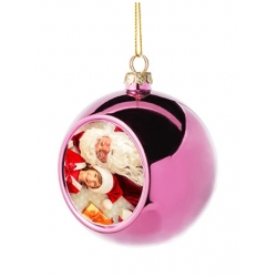 Addobbo natalizio pallina vetro - Rosa