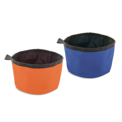 CIOTOLA IN TESSUTO POLIESTERE PER ALIMENTI SOLIDI o LIQUIDI-COLORI BLU e ARANCIO