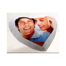 CUSCINO BICOLORE IN POLIESTERE A FORMA DI CUORE F.to 45 x 55 CON IMBOTTITURA