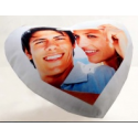 CUSCINO BICOLORE IN POLIESTERE A FORMA DI CUORE F.to 45 x 55 CON IMBOTTITURA