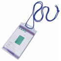 PORTAIDENTIFICATIVO IN PVC COMPRENSIVO DI LACCIO DA COLLO COLORE AZZURRO