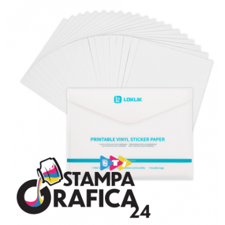 Carta adesiva in vinile stampabile opaca A4