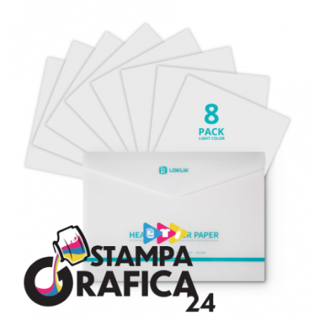 Foglio di carta per trasferimento termico LOKLiK - Scuro - Confezione da 8