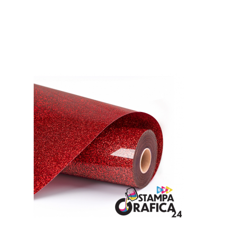 LOKLiK Termoadesivo glitter- ROSSO - 30,5 x 180 cm