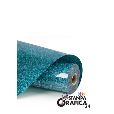 LOKLiK Termoadesivo glitter- LIGHT BLUE - 30,5 x 180 cm