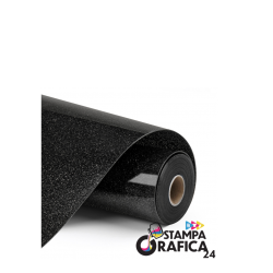 LOKLiK Termoadesivo glitter-NERO - 30,5 x 180 cm