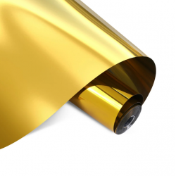 LOKLiK Vinile adesivo permanente metallizzato a specchio - Oro - 30,5 x 180 cm