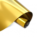 LOKLiK Vinile adesivo permanente metallizzato a specchio - Oro - 30,5 x 180 cm