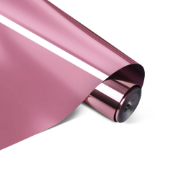 LOKLiK Vinile adesivo permanente metallizzato a specchio - Oro rosa - 30,5 x 180 cm